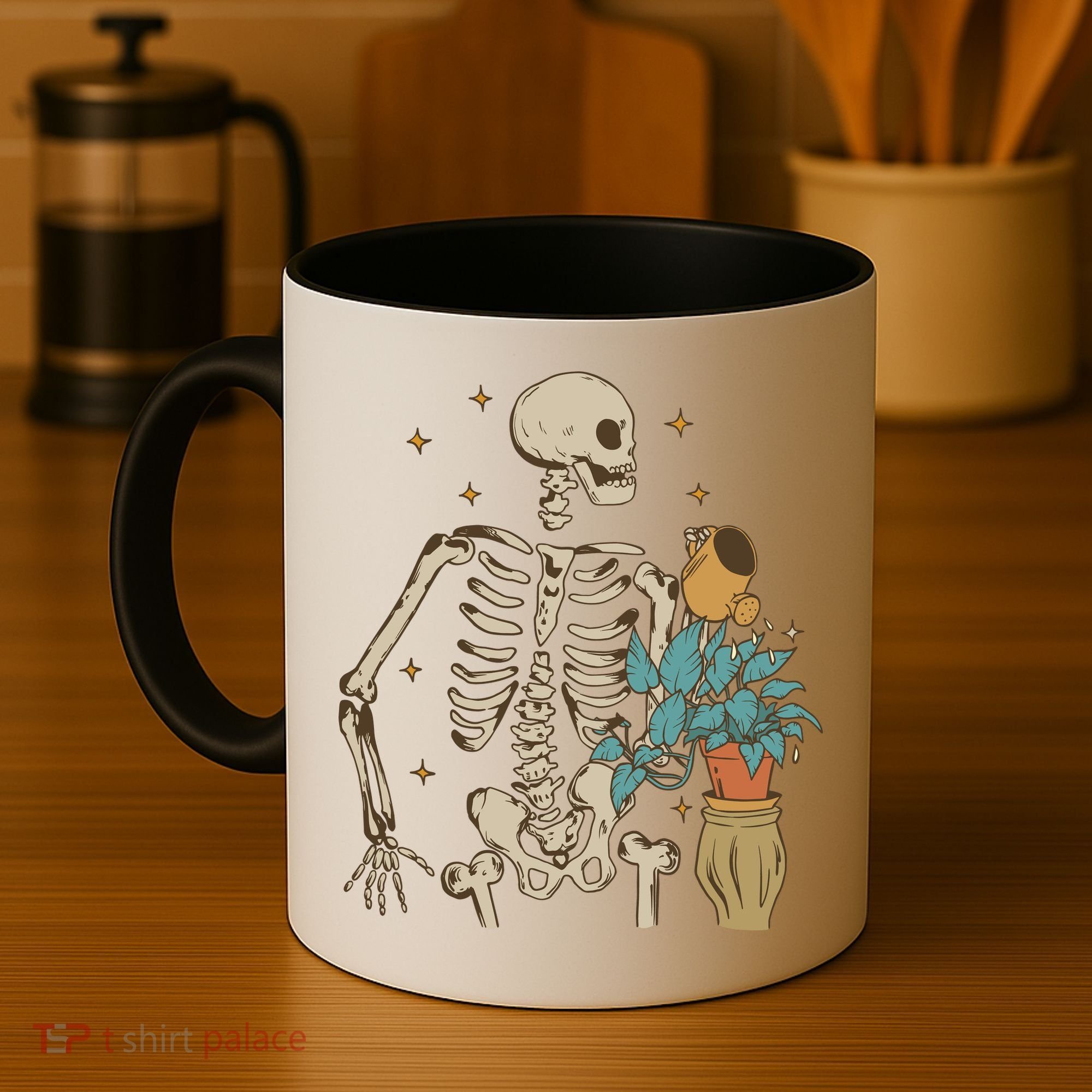 Skeleton Spring Garden Plant Coffee Mug