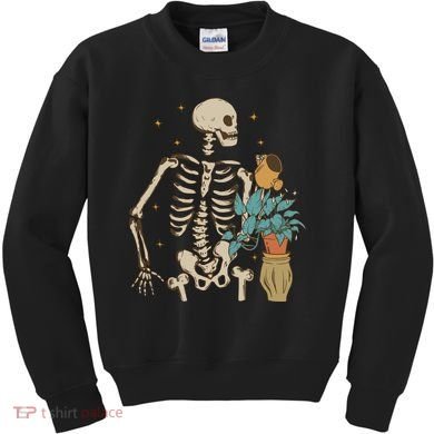 Skeleton Spring Garden Plant Kids Sweatshirt