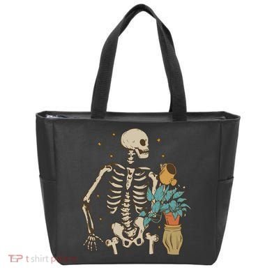 Skeleton Spring Garden Plant Tote Bag