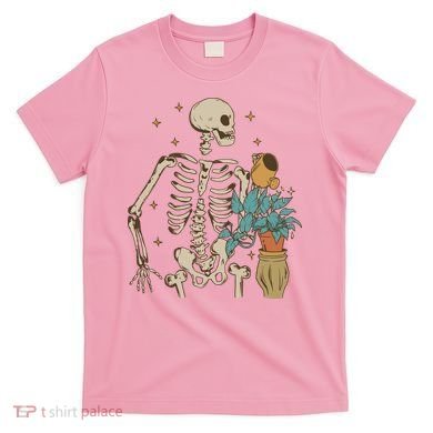 Skeleton Spring Garden Plant T-Shirt
