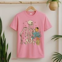 Skeleton Spring Garden Plant T-Shirt thumb 2