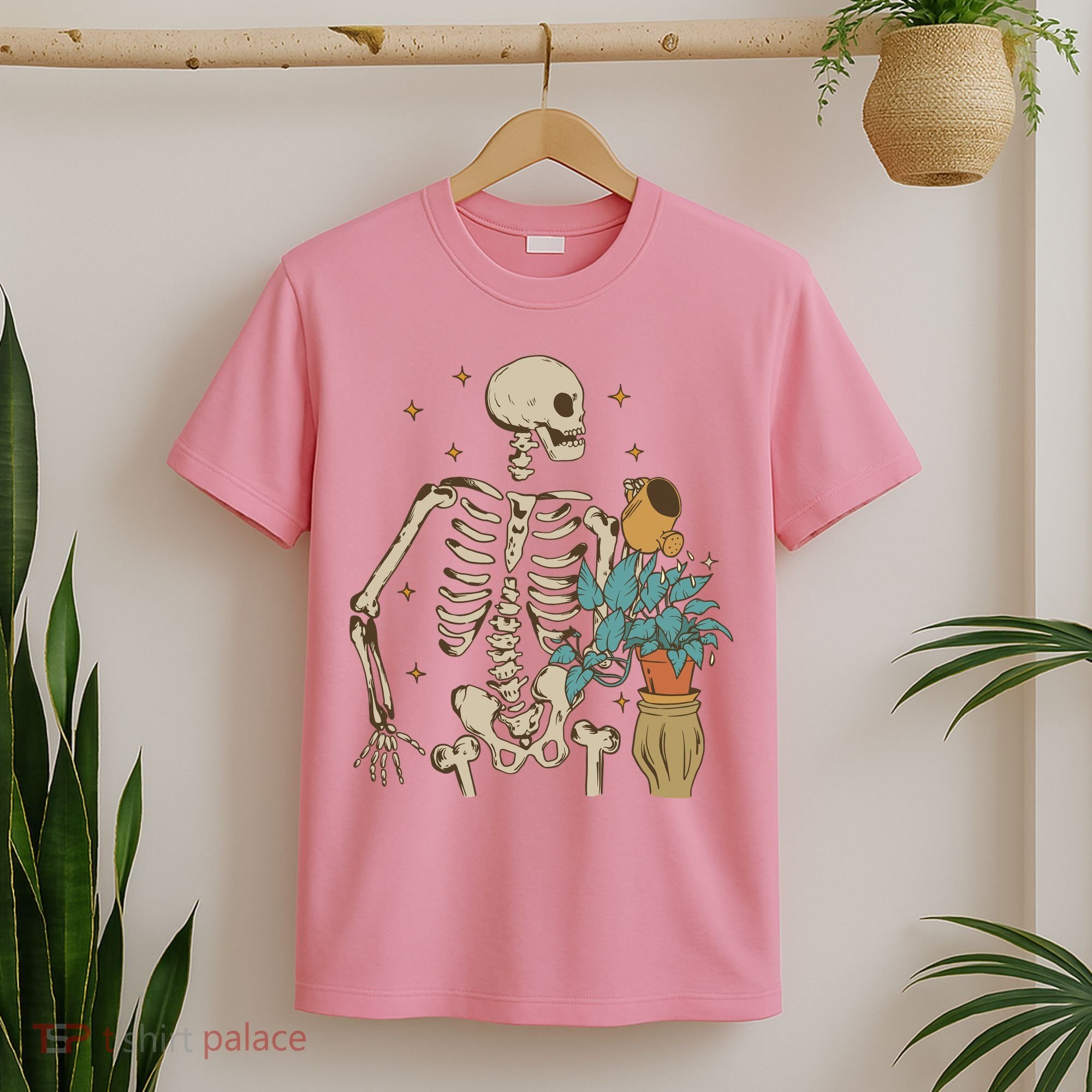 Skeleton Spring Garden Plant T-Shirt
