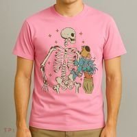 Skeleton Spring Garden Plant T-Shirt thumb 3