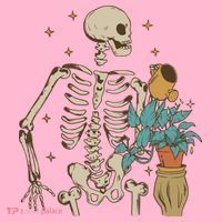Skeleton Spring Garden Plant Coaster thumb 2
