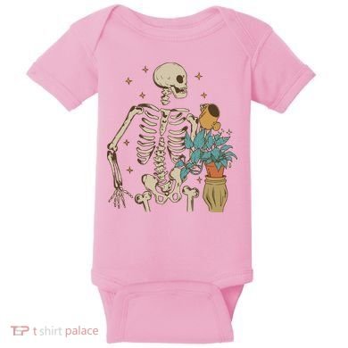 Skeleton Spring Garden Plant Baby Bodysuit