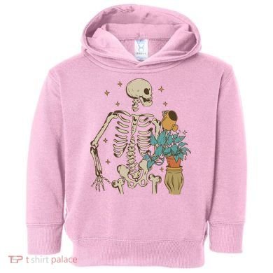 Skeleton Spring Garden Plant Toddler Hoodie