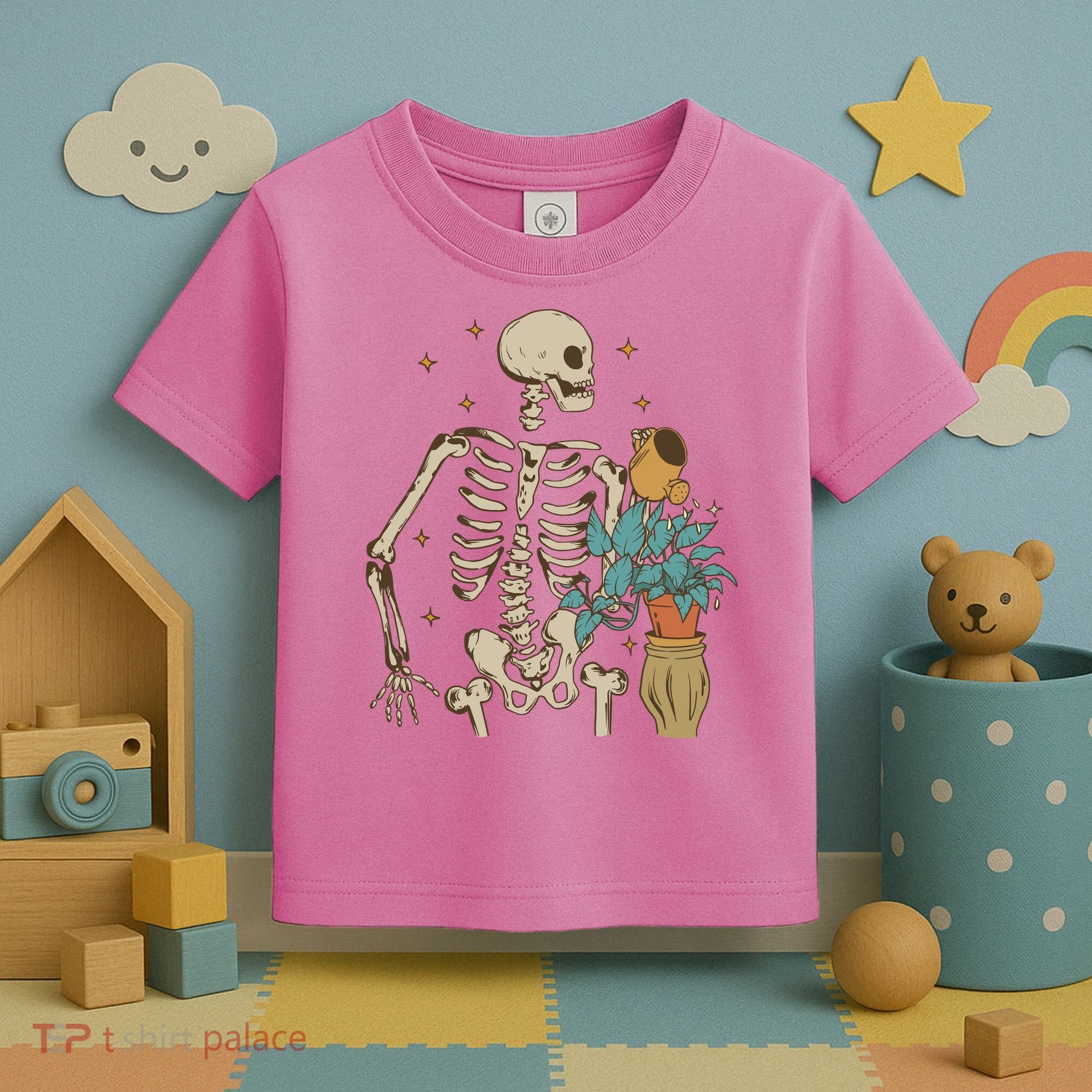 Skeleton Spring Garden Plant Toddler T-Shirt
