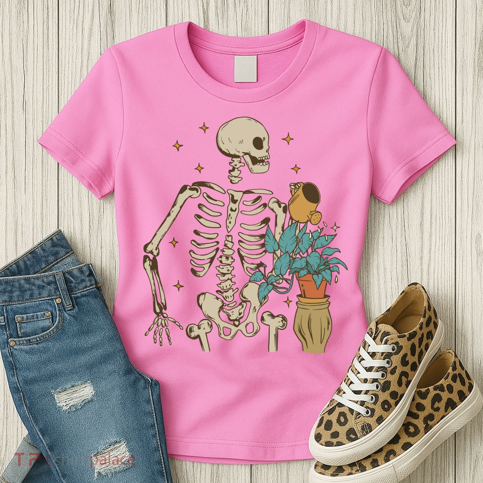 Skeleton Spring Garden Plant Women's T-Shirt