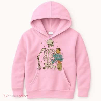 Skeleton Spring Garden Plant Kids Hoodie