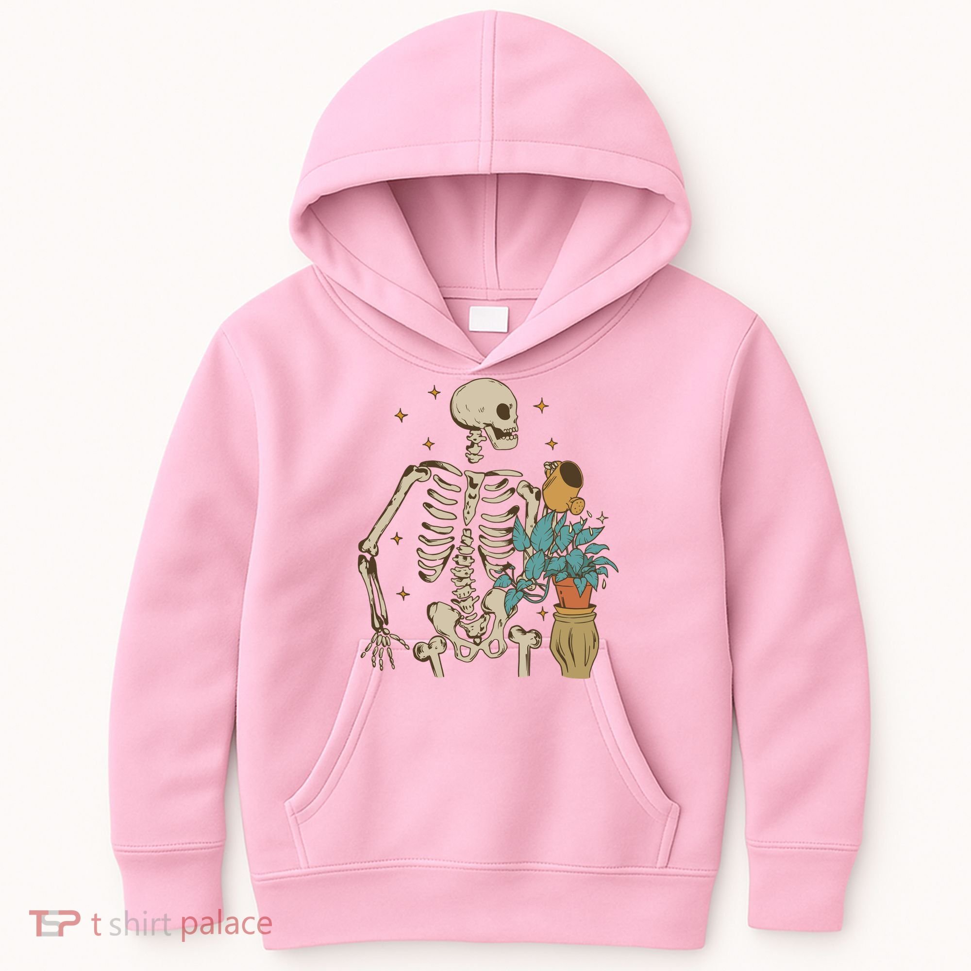 Skeleton Spring Garden Plant Kids Hoodie