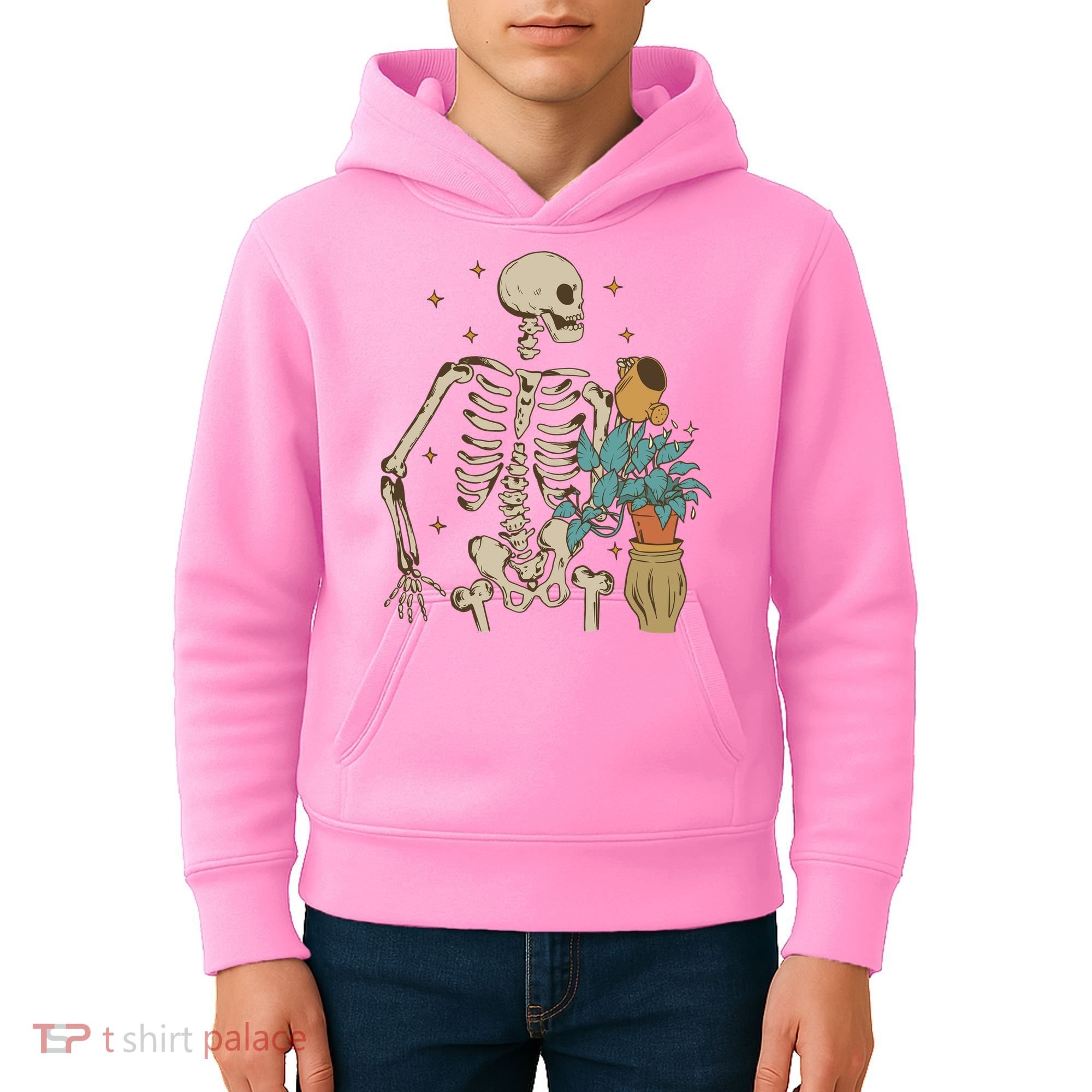 Skeleton Spring Garden Plant Kids Hoodie