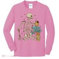 Skeleton Spring Garden Plant Kids Long Sleeve Shirt thumb 0