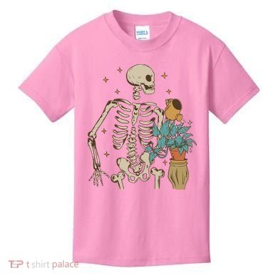 Skeleton Spring Garden Plant Kids T-Shirt