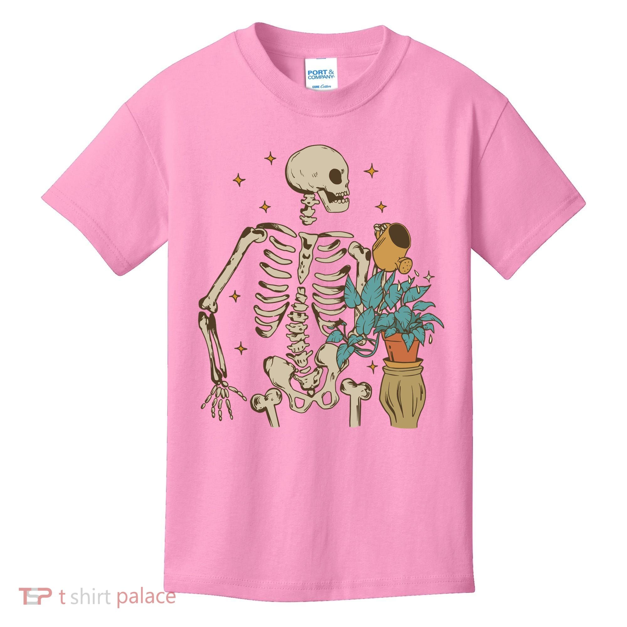 Skeleton Spring Garden Plant Kids T-Shirt
