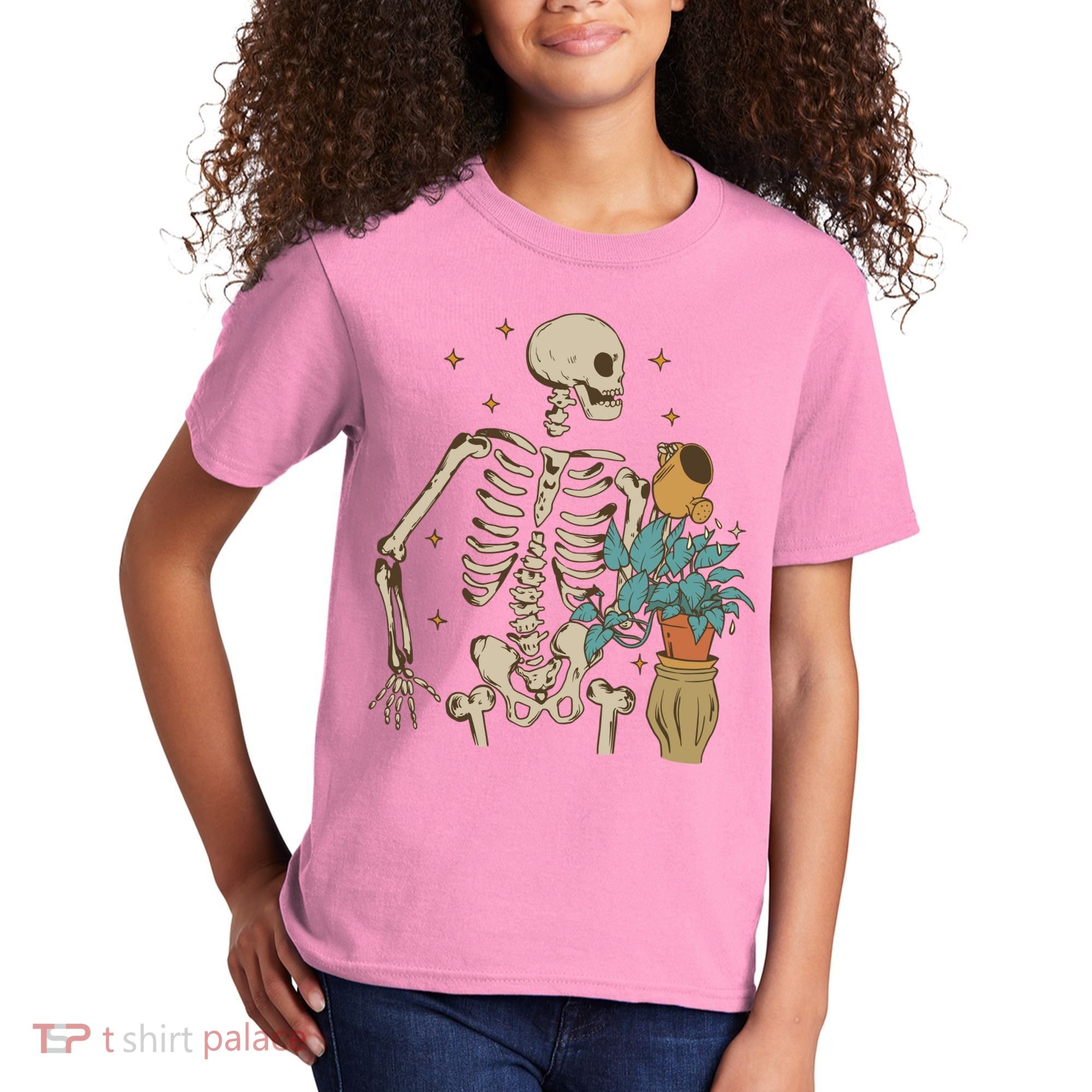 Skeleton Spring Garden Plant Kids T-Shirt