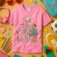 Skeleton Spring Garden Plant Kids T-Shirt thumb 3