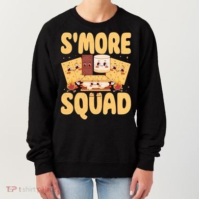 Smore Squad Groovy Smore Chocolate Marshmallow Camping Team Women's Sweatshirt