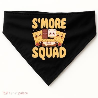 Smore Squad Groovy Smore Chocolate Marshmallow Camping Team USA-Made Doggie Bandana
