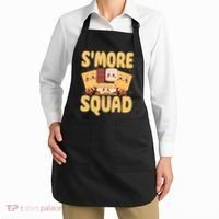 Smore Squad Groovy Smore Chocolate Marshmallow Camping Team Apron thumb 2