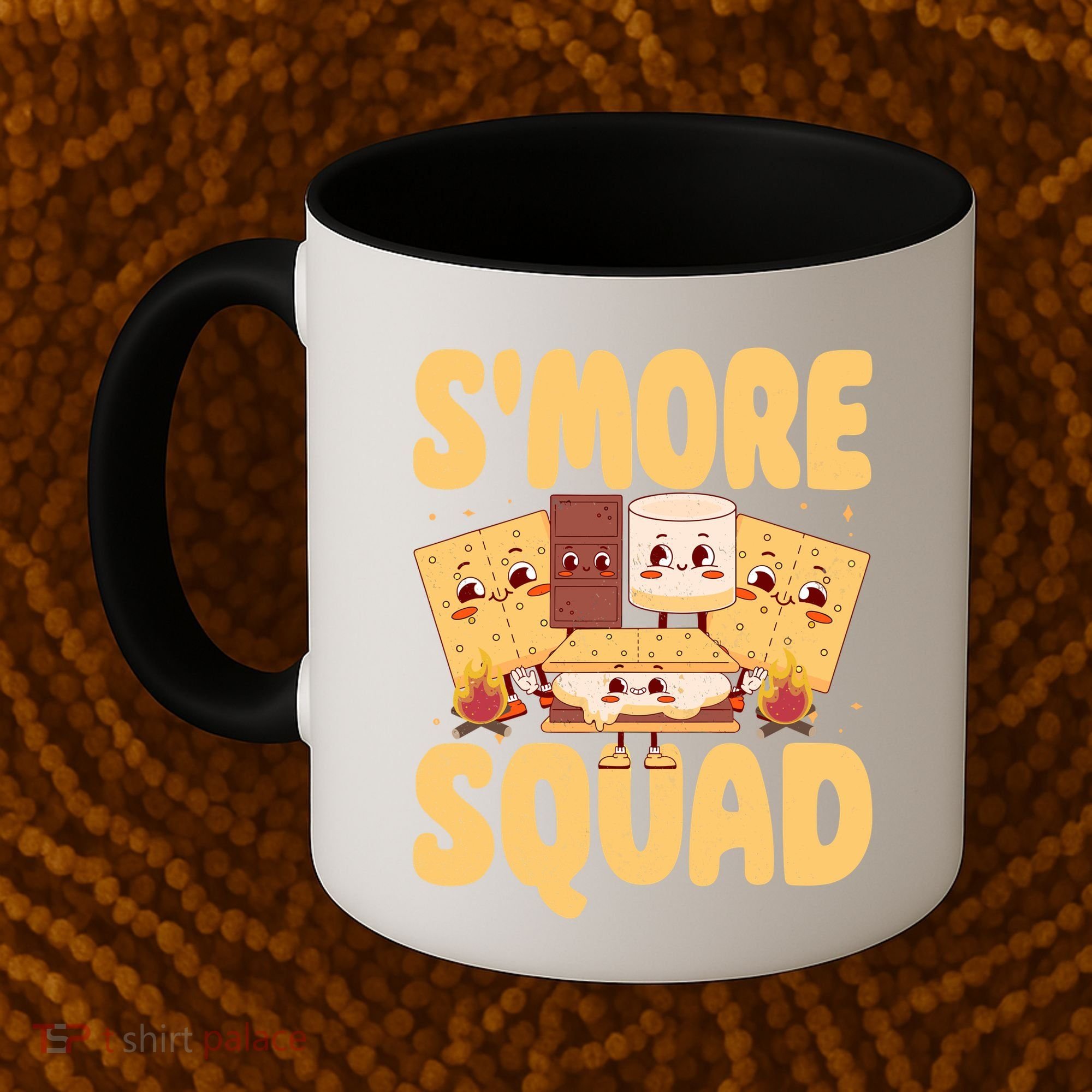 Smore Squad Groovy Smore Chocolate Marshmallow Camping Team Coffee Mug