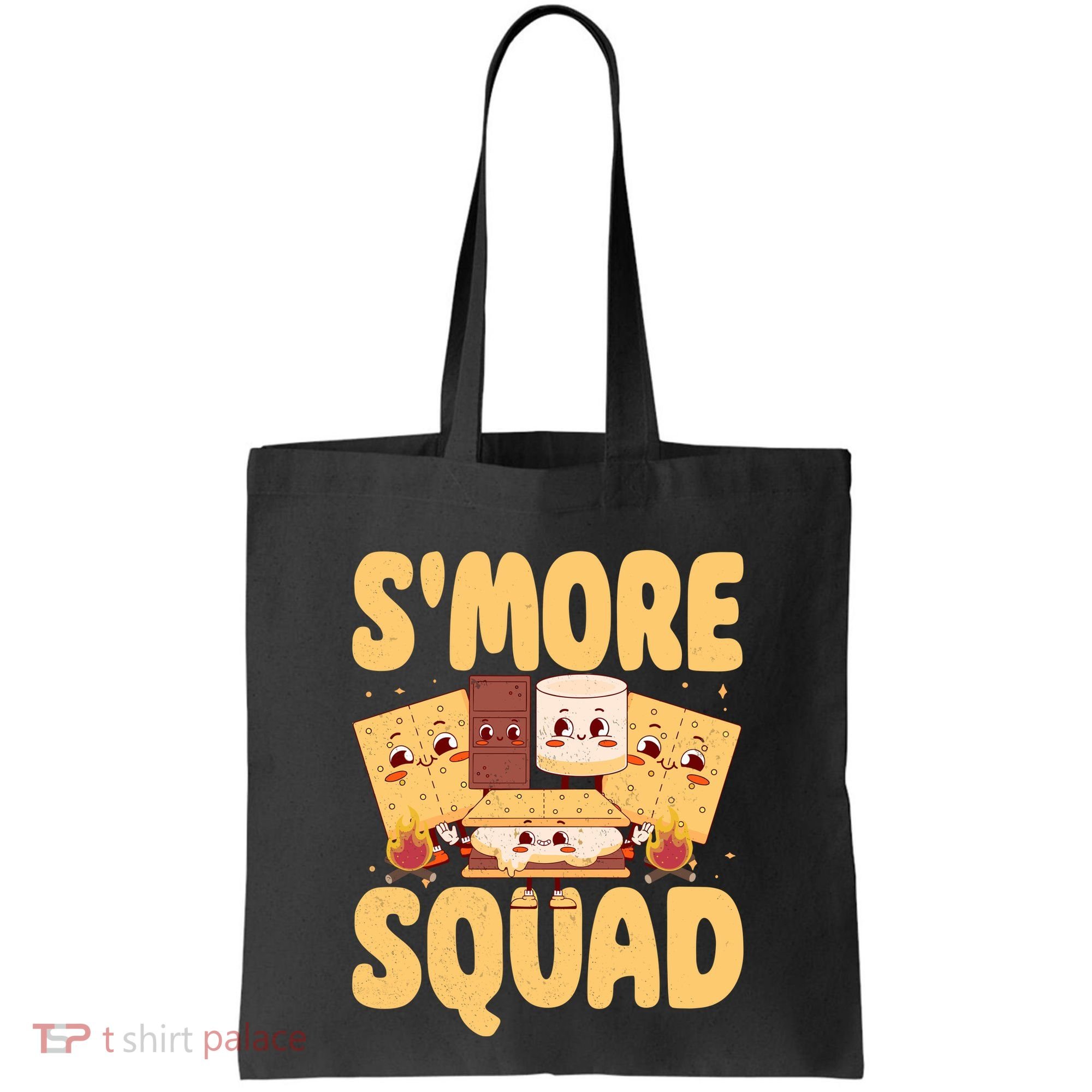 Smore Squad Groovy Smore Chocolate Marshmallow Camping Team Tote Bag