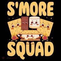 Smore Squad Groovy Smore Chocolate Marshmallow Camping Team Tote Bag thumb 2
