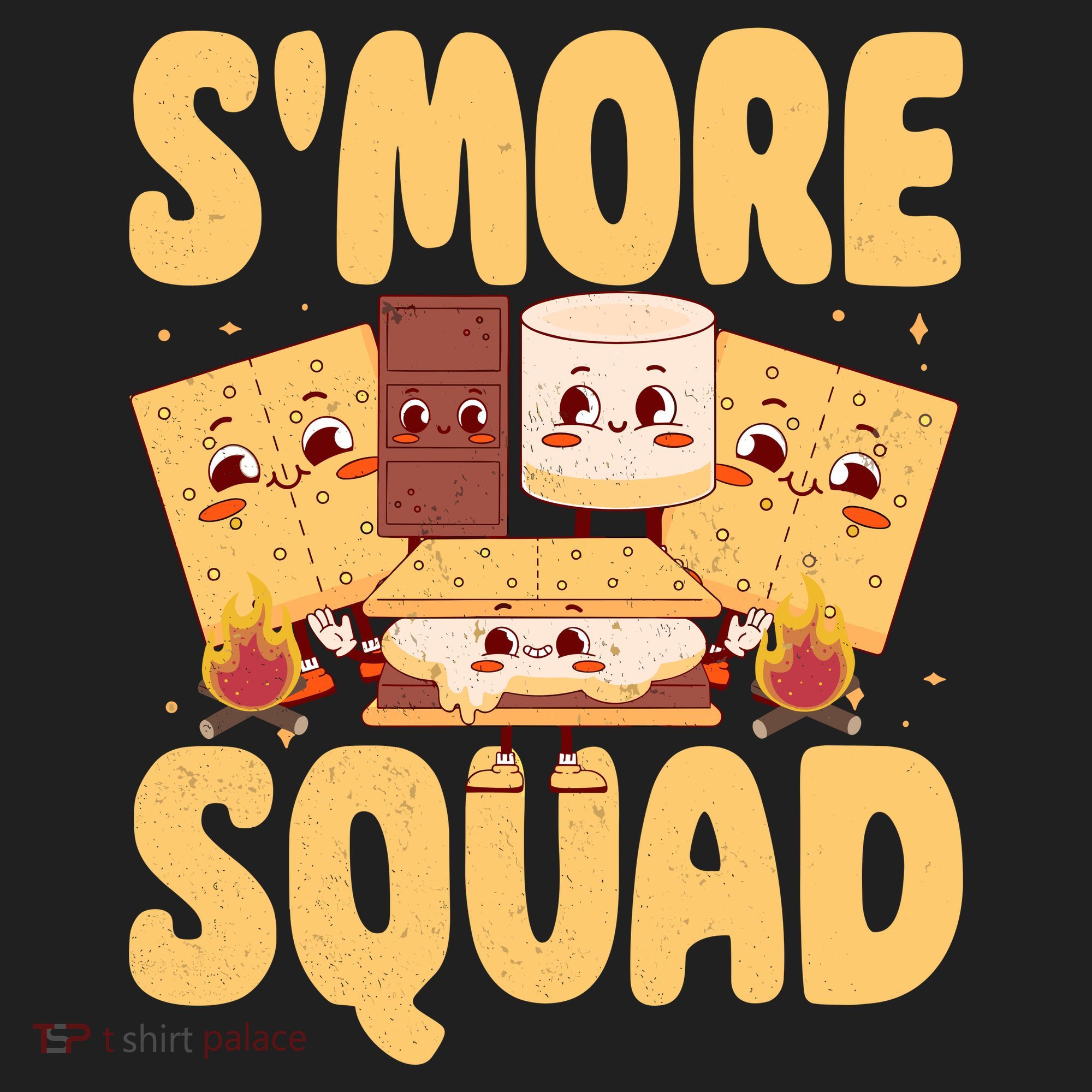 Smore Squad Groovy Smore Chocolate Marshmallow Camping Team Tumbler
