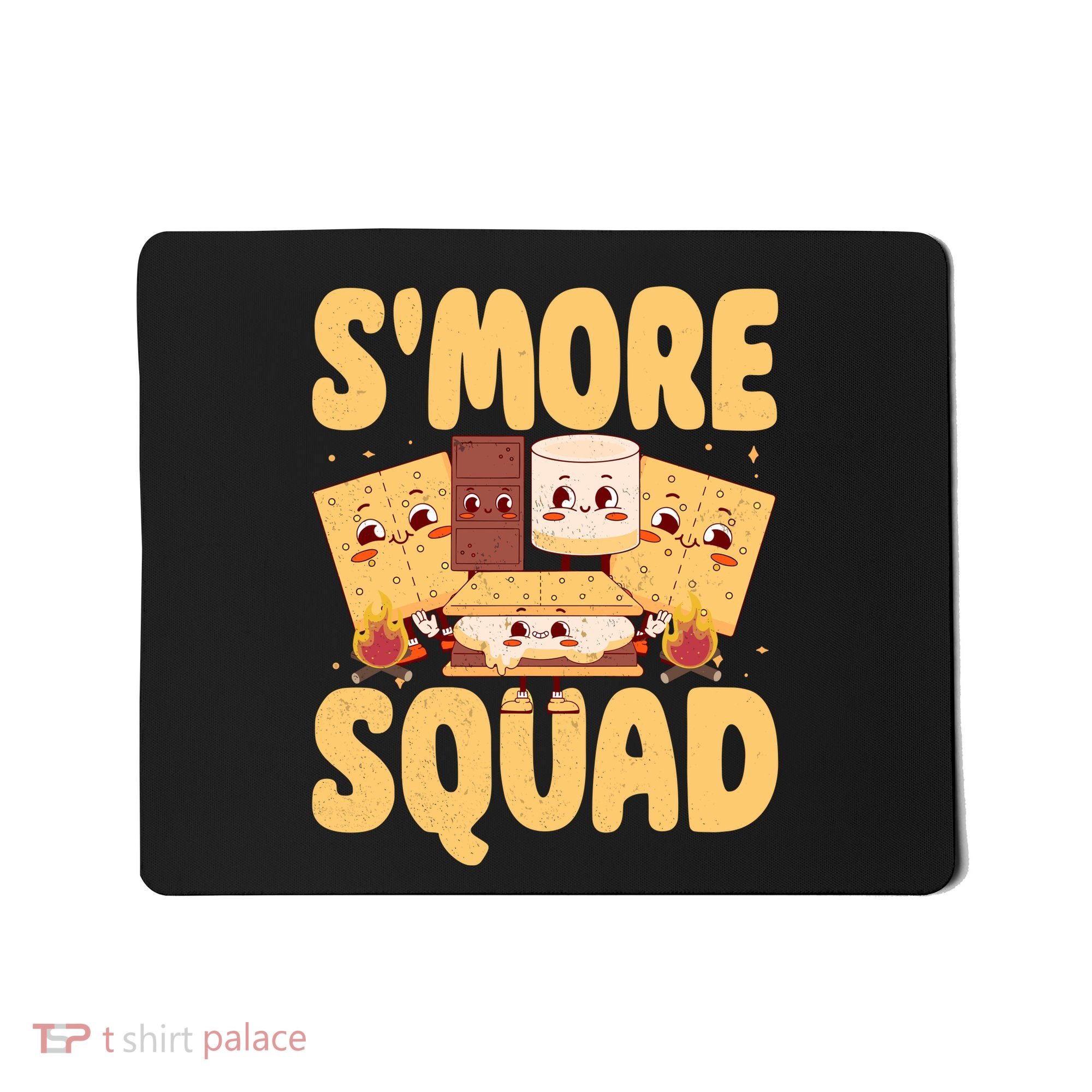 Smore Squad Groovy Smore Chocolate Marshmallow Camping Team Mousepad