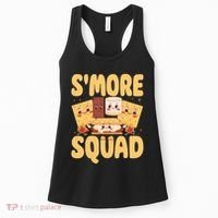 Smore Squad Groovy Smore Chocolate Marshmallow Camping Team Women's Tank Top thumb 0