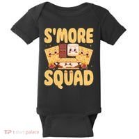 Smore Squad Groovy Smore Chocolate Marshmallow Camping Team Baby Bodysuit thumb 0