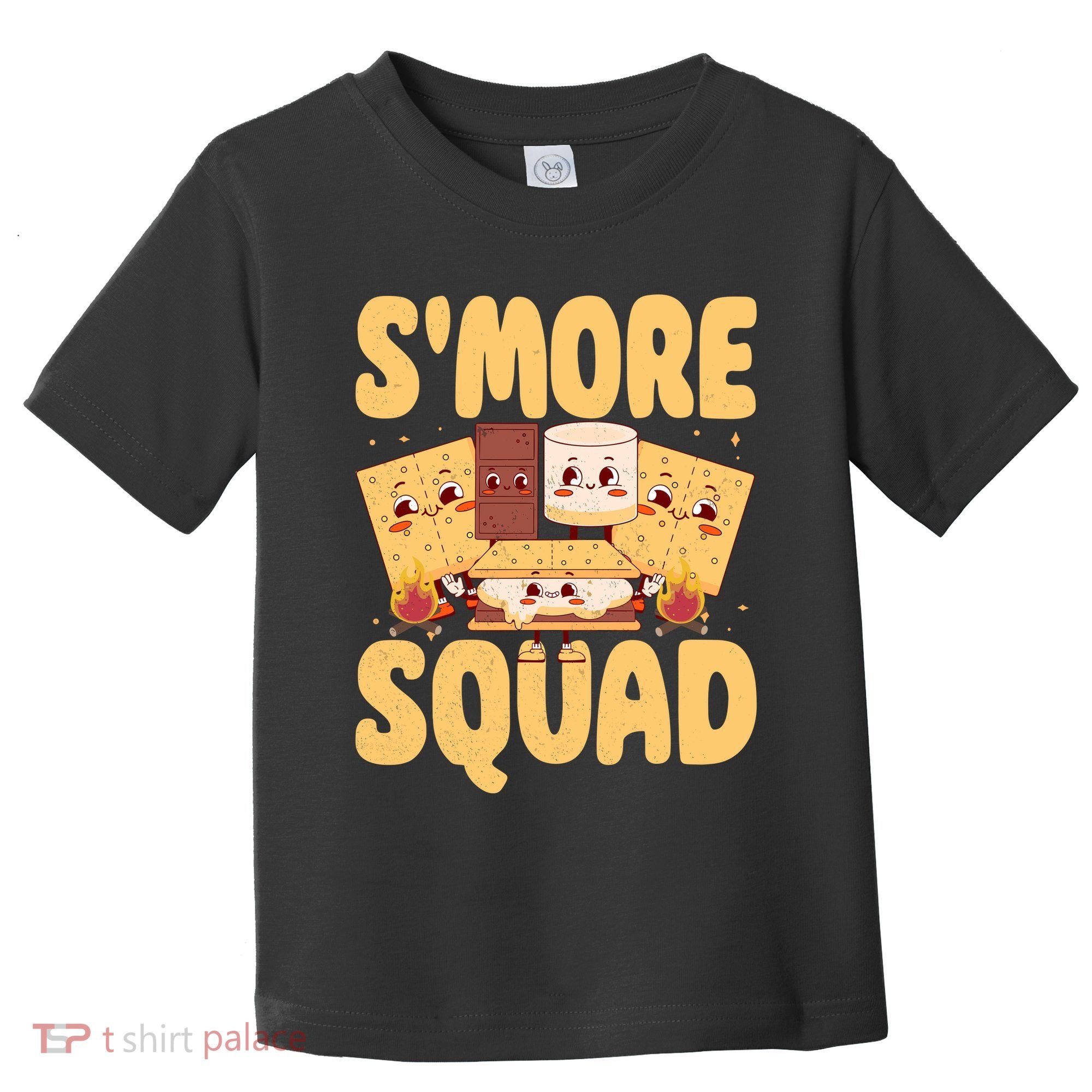 Smore Squad Groovy Smore Chocolate Marshmallow Camping Team Toddler T-Shirt