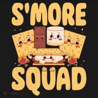 Smore Squad Groovy Smore Chocolate Marshmallow Camping Team Visor thumb 3
