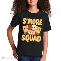 Smore Squad Groovy Smore Chocolate Marshmallow Camping Team Kids T-Shirt thumb 2