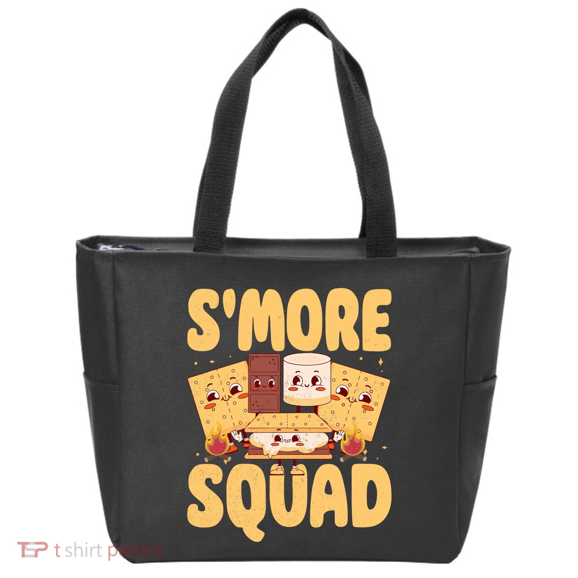 Smore Squad Groovy Smore Chocolate Marshmallow Camping Team Tote Bag