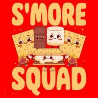 Smore Squad Groovy Smore Chocolate Marshmallow Camping Team Santa Hat thumb 1