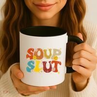 Soup Slut Groovy Sarcastic Funny Saying Christmas Coffee Mug thumb 3