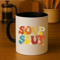 Soup Slut Groovy Sarcastic Funny Saying Christmas Coffee Mug thumb 4