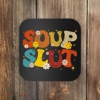 Soup Slut Groovy Sarcastic Funny Saying Christmas Coaster thumb 0