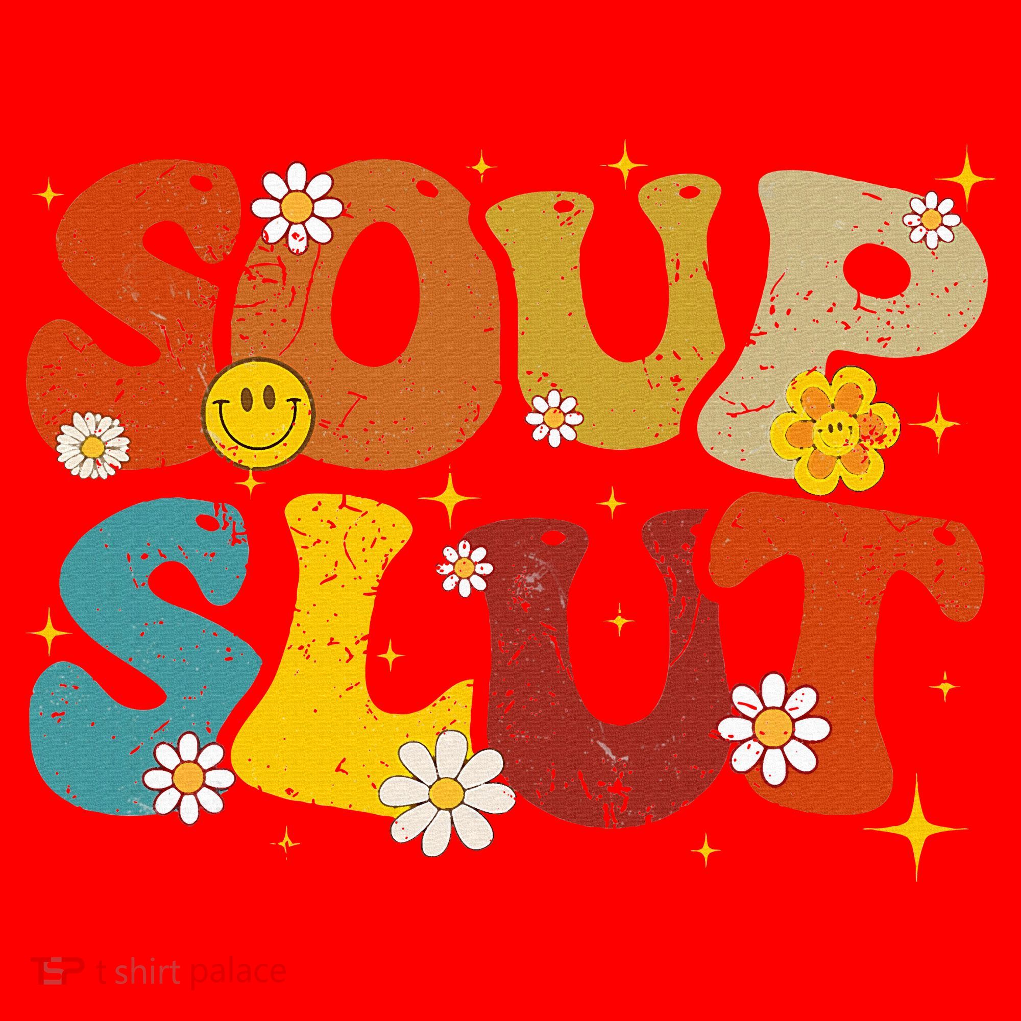 Soup Slut Groovy Sarcastic Funny Saying Christmas Santa Hat