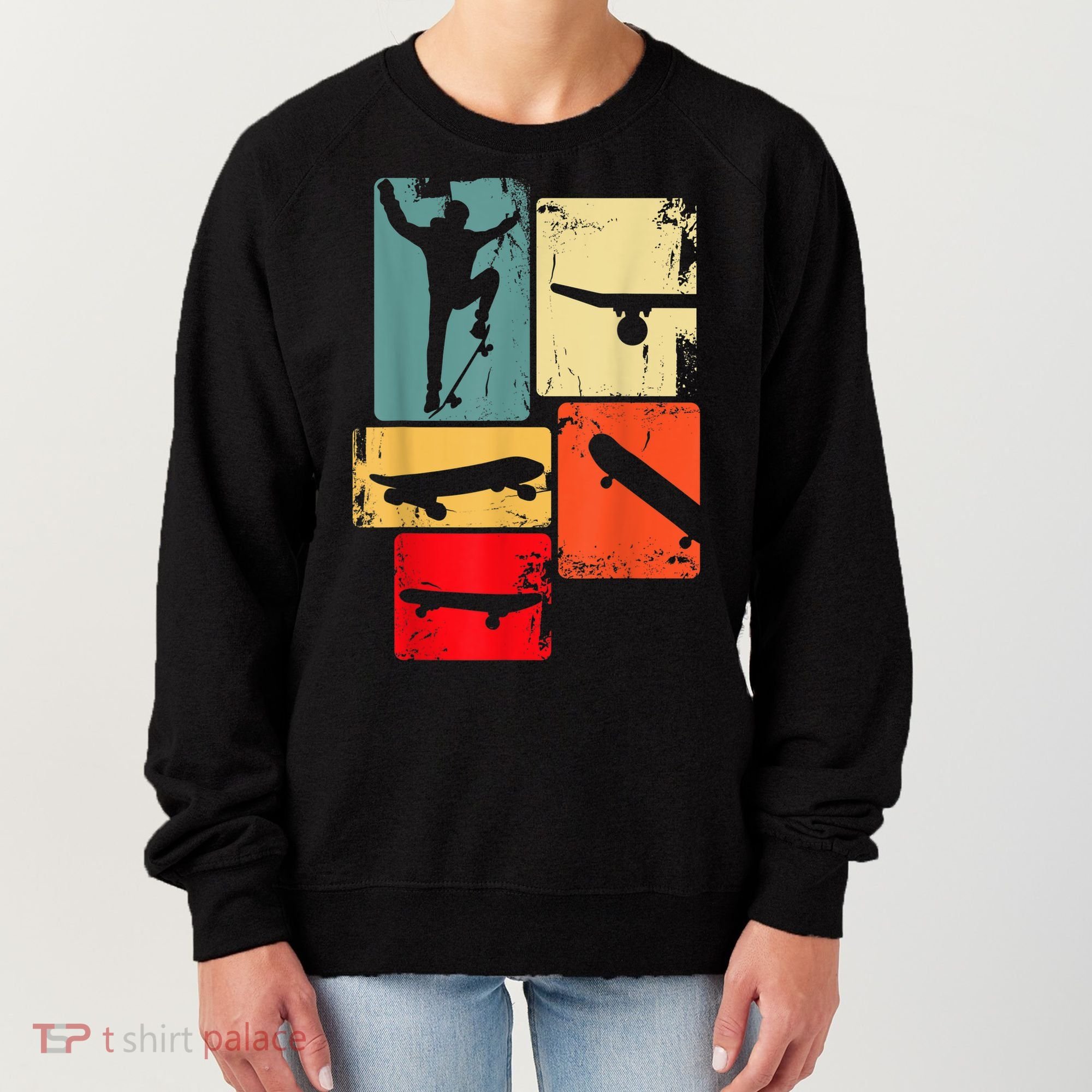 Skater Skateboarder Gift Retro Skateboard Women's Sweatshirt