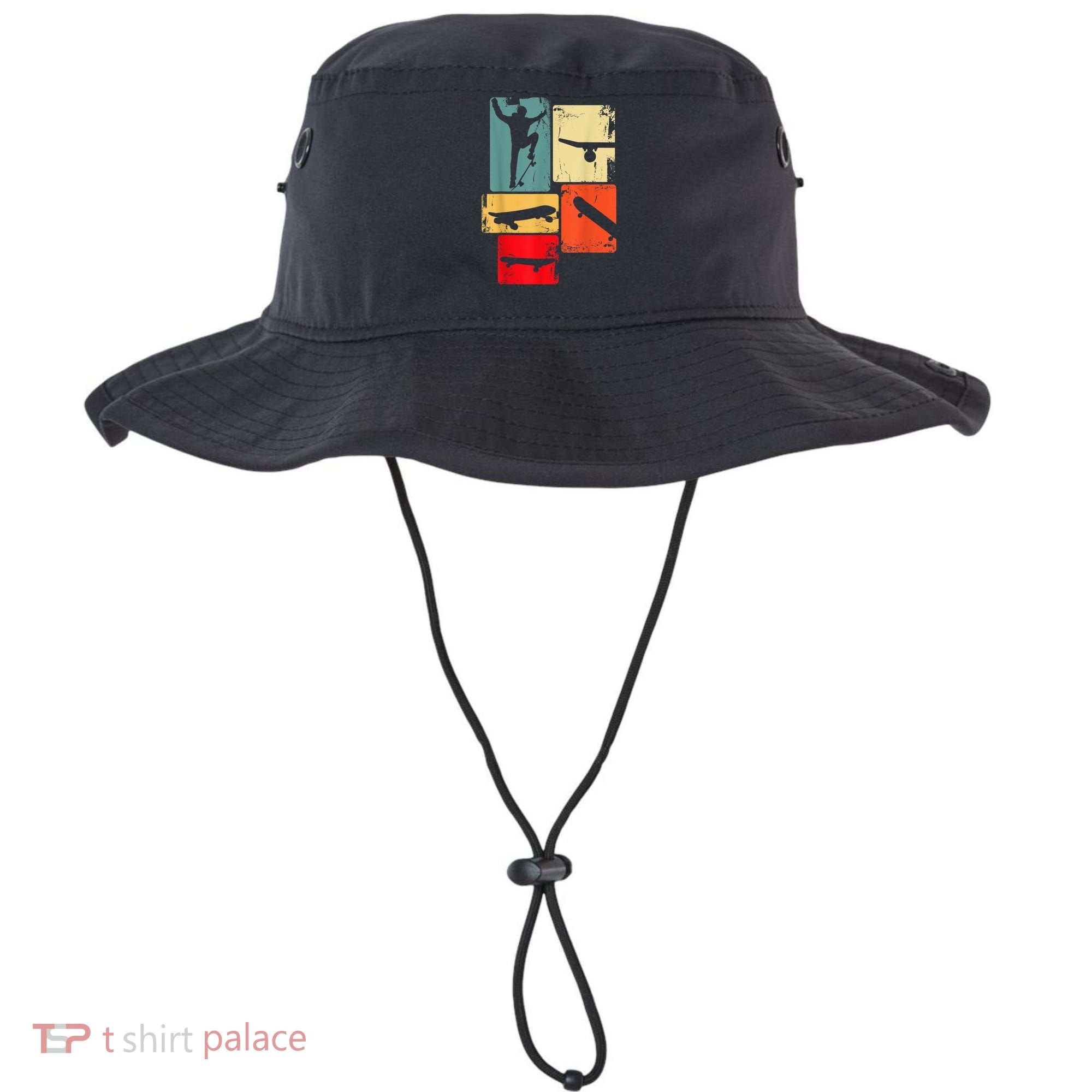 Skater Skateboarder Gift Retro Skateboard Bucket Hat