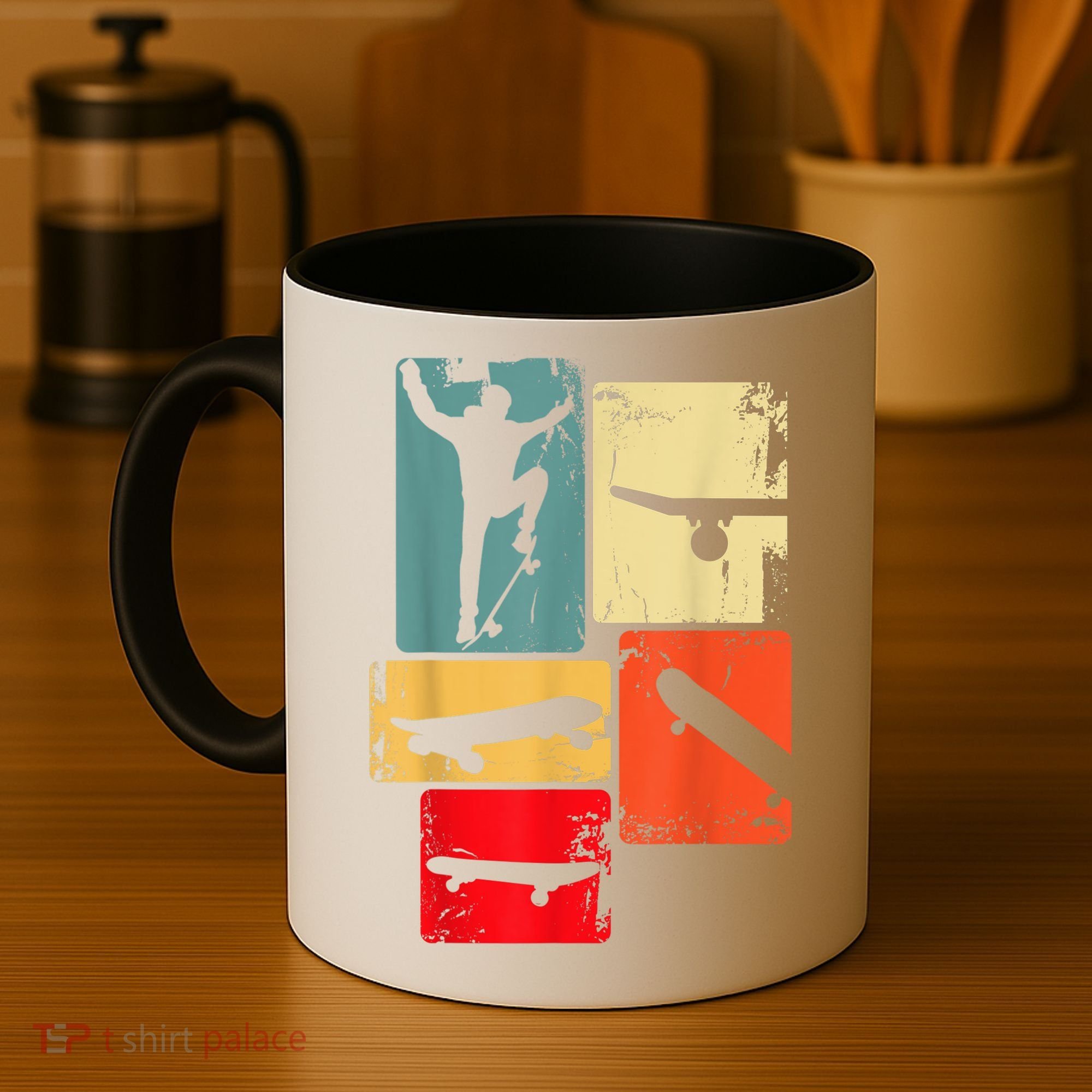 Skater Skateboarder Gift Retro Skateboard Coffee Mug