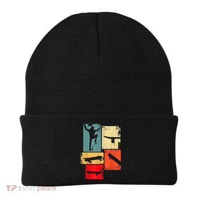 Skater Skateboarder Gift Retro Skateboard Beanie