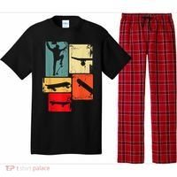 Skater Skateboarder Gift Retro Skateboard Pajama Set thumb 0