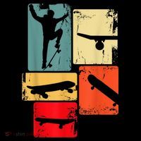 Skater Skateboarder Gift Retro Skateboard Ornament thumb 1
