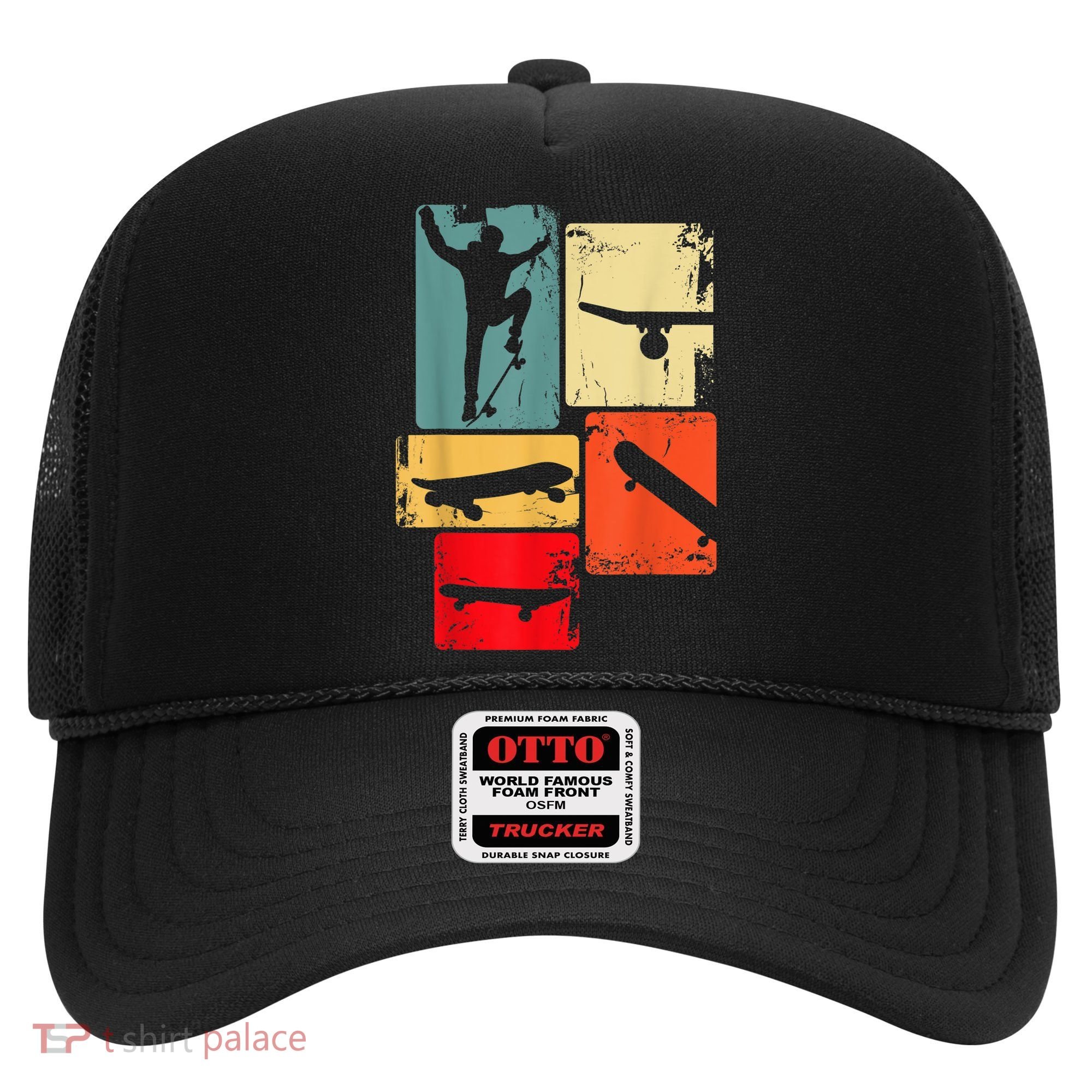 Skater Skateboarder Gift Retro Skateboard Hat