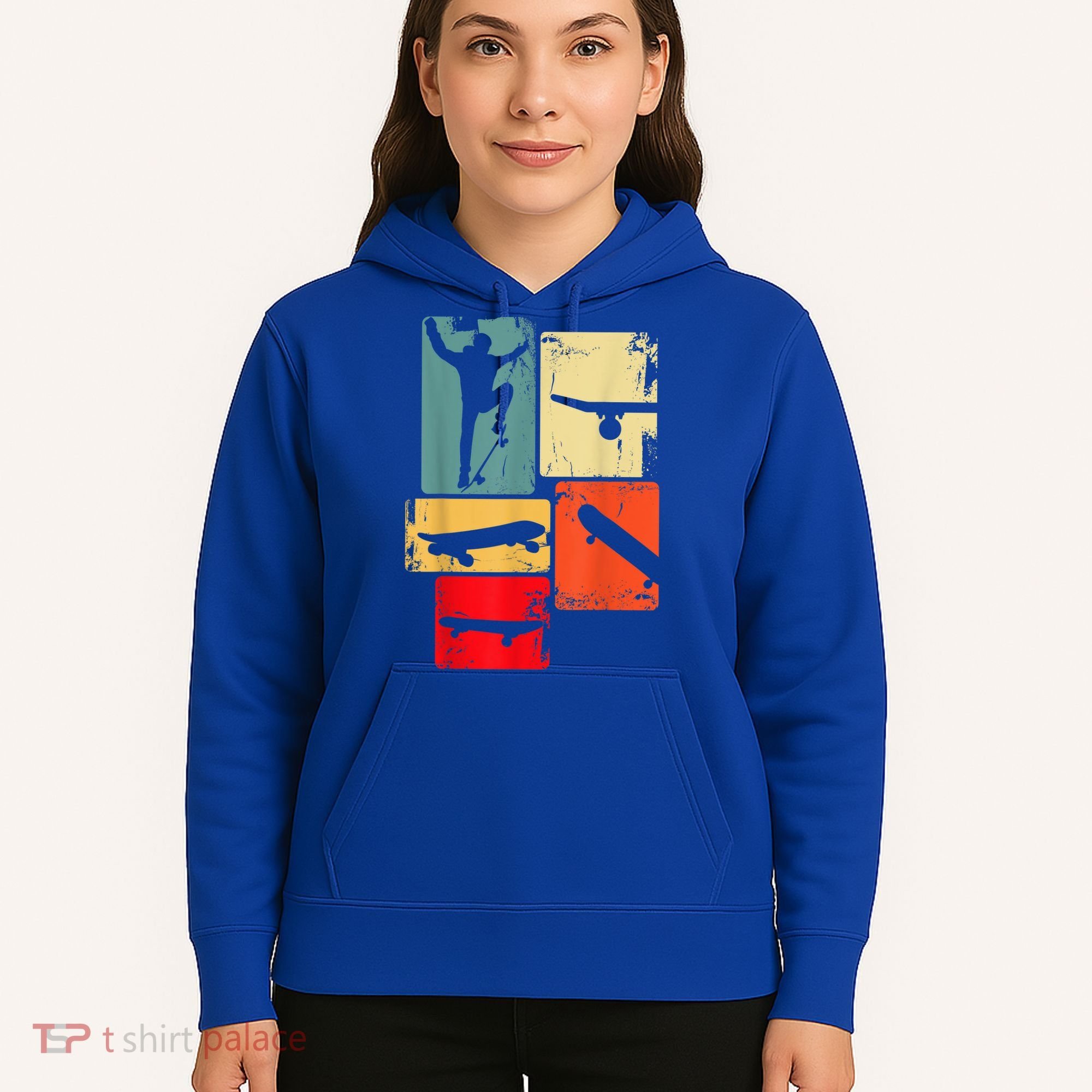 Skater Skateboarder Gift Retro Skateboard Hoodie