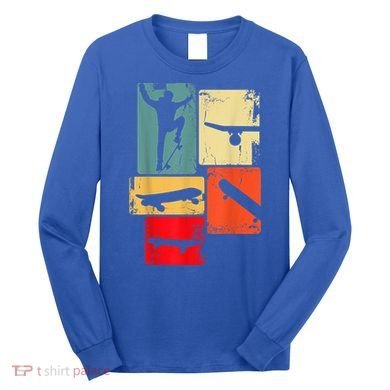 Skater Skateboarder Gift Retro Skateboard Long Sleeve Shirt