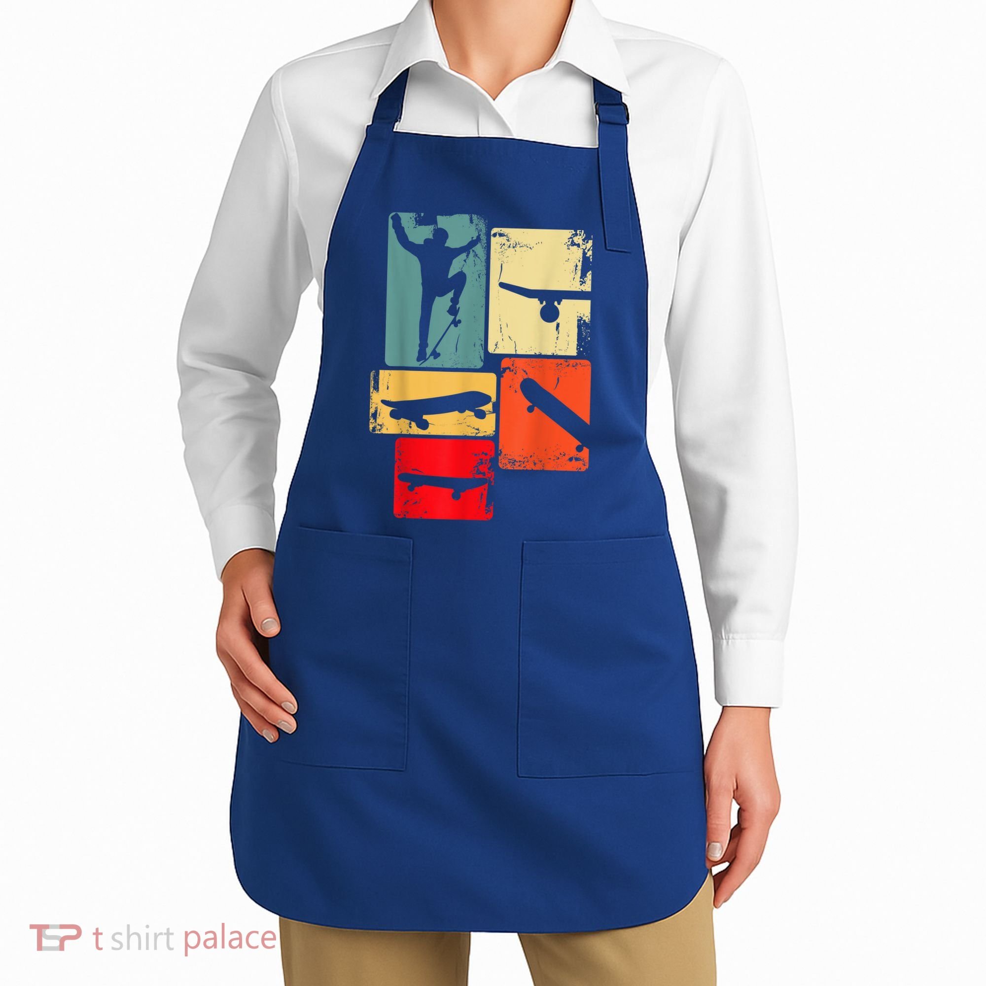 Skater Skateboarder Gift Retro Skateboard Apron
