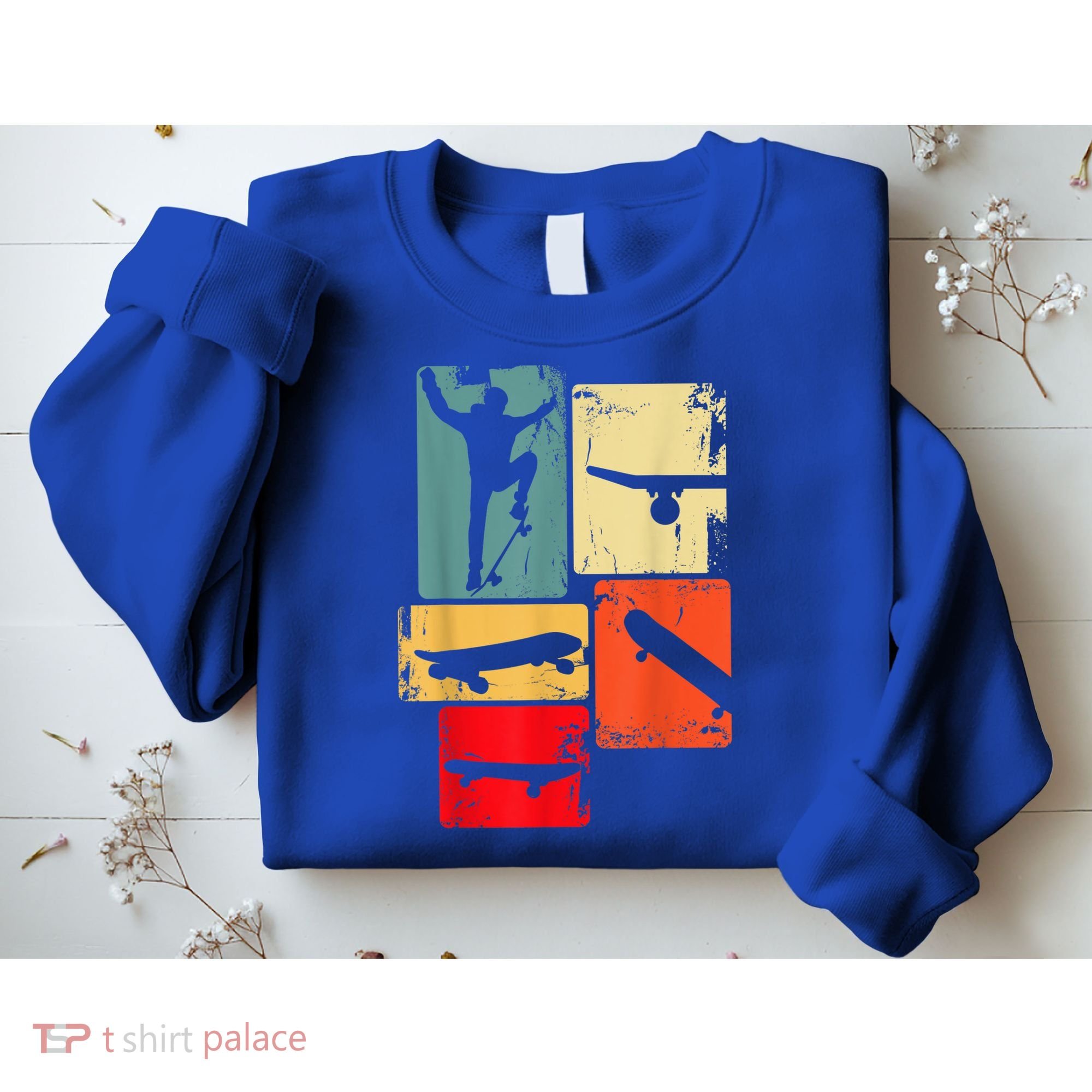 Skater Skateboarder Gift Retro Skateboard Sweatshirt